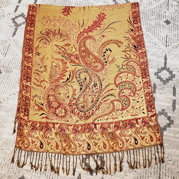 Reversible Pashmina Style Scarf Metallic - Picture 2 of 7